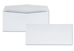 [KG90972] 10-24 Regular side seam gummed white envelopes 500/box