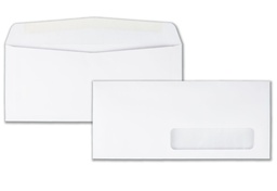 [KGL90973] 10-24 Window side seam gummed white envelopes 500/box