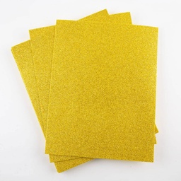 [BARR-FCG004] Foamy carta diamantina Amarillo 10/pc