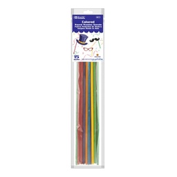 [6811] 3/16" x 12" Round Multi-Colored Wooden Dowel (15/Bag)