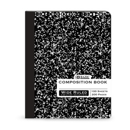[508] 100 Ct. Black Marble Composition Book