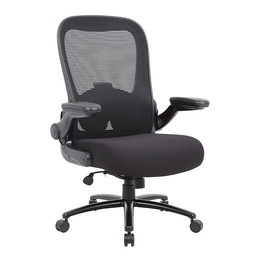 [B601-BK] Heavy Duty Flip Arm Mesh Task Chair, 400 lbs.