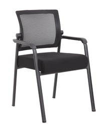 [B6889-BK] Mesh 4-Legged Guest Chair