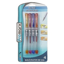 [BP-74728-48] Promarx Shine Gel Pen Asst Colors 4pc