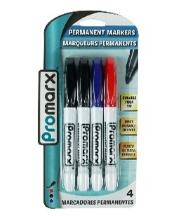 [PE06-APFB04-48] Promarx Permanent Marker FP 4ct Asst
