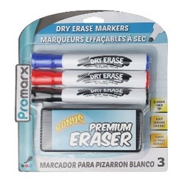 [DE08-ADCB04-24] Promarx Dry Erase Marker Set w Eraser