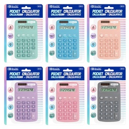 [3014] 8-Digit Dual Power Pocket Size Calculator - Pastel Color