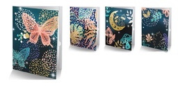 [PF-14756-48] Midnight Garden Portfolios, 4 Assorted Designs