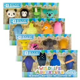 [2252] Wildlife Adventures 3D Eraser Sets