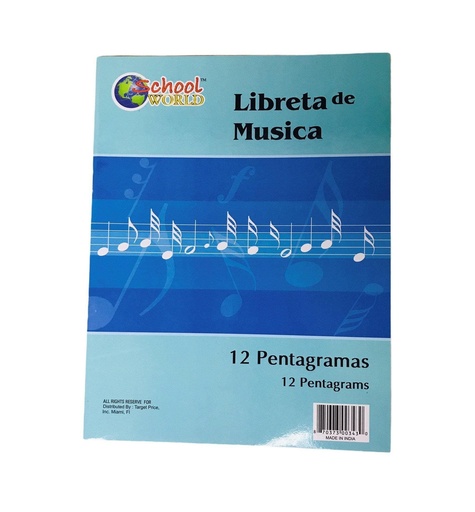 [870373003430] Libreta de Musica GR Global (8.5x11)