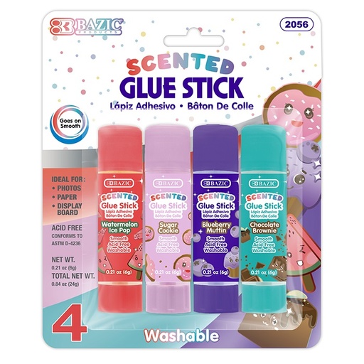 [2056] 0.21 oz (6g) 4 Scented Glue Stick