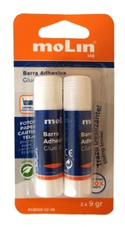 [PGB900-02-09] Molin Blister 2 barras adhesivas 9gr.