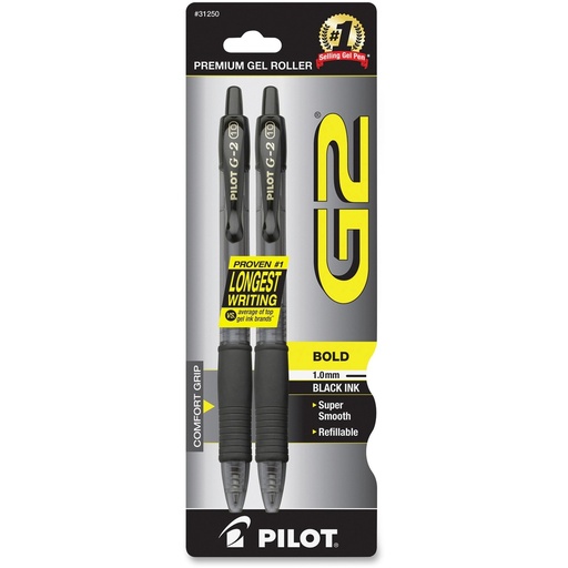 [PIL31250] 2 pack G2 Bold point BLK