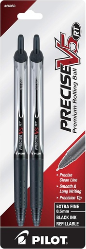 [PIL26050] Precise V5 2 PACK • EXTRA FINE POINT BLK