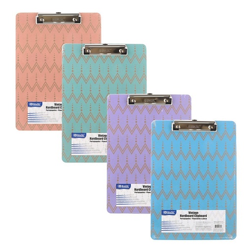 [1815] Standard Size Vintage Hardboard Clipboard w/ Low Profile Clip