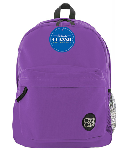 [1057] 17" Purple Classic Backpack