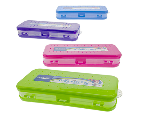 [837] Bright Color Double Deck Organizer Box