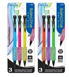 [772] Electra 0.7 mm Fashion Color Mechanical Pencil with Gel Grip (3/Pack)