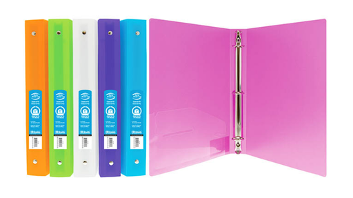 [3126] 1" Bright Color Poly 3-Ring Binder w/ Pocket
