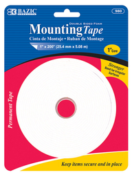 [980] 1" X 200" Double Sided Foam Mounting Tape