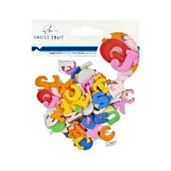 [SLF-001] 14g Foam Alphabet Letter Stickers, Assorted Colors, Size: 0.93"
