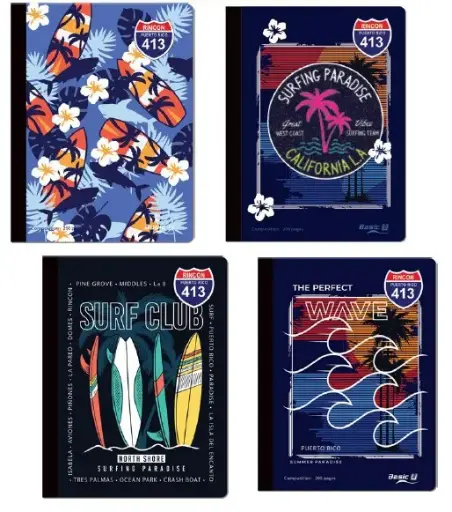 [30289] SURF 413 Sewn Comp. Book Flex Cover 200 pg.