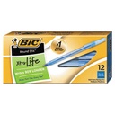 [BIC-GSM11BE] Round Stic Ballpoint Stick Pen, Blue Ink, Medium, Dozen