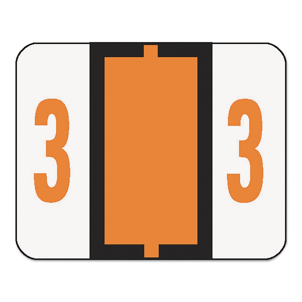 End Tab Labels, Number 3, 500/Roll