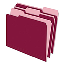 [PFX-421013-BUR] Interior File Folders, 1/3 Cut Top Tab, Letter, Burgundy, 100/Box