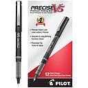 [PIL35334] Precise V5 Roller Ball Stick Pen, Precision Point, Black Ink, .5mm, Dozen