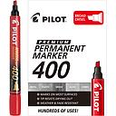 [PIL44115] Premium 400 Permanent Marker, Chisel Tip, Red, Dozen