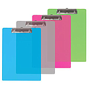 [1801] Memo Size Plastic Clipboard w/Low Profile Clip, Each