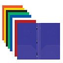 [3159] Poly Portfolio w/3 Prongs, 2 Pockets, Solid Colors
