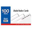 [523] Ruled White Index Card, 5" x 8", 100/Pk