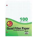 [569] Quad Ruled Filler Paper, 100/Pk (Papel cuadriculado)