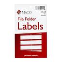 [MFF-L2] Red File Folder Labels, 9/16 x 3-7/16 Inches, 248/Pk