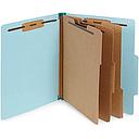 [PFX-PU81LBL] Partition Folders, Standard, Eight-Sections (3 Pt.), Bonded Fasteners, 2/5 Cut Tab, Light Blue, Letter, 10/Box