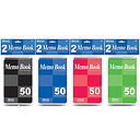 [501] Memo Books Top Bound Spiral 4"x 6" 50ct. 2/Pk