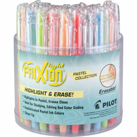 Frixion light pastel collection, erasable, medium 3.3mm, 50/pc tub display