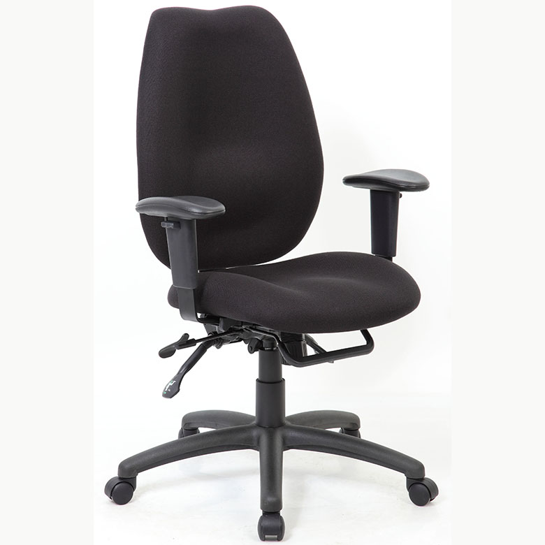 Black High Back Task Chair W/ Seat Slider