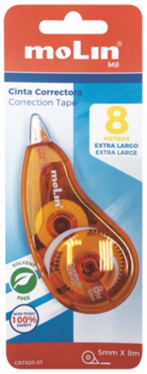 Molin Correction Tape, blister 1