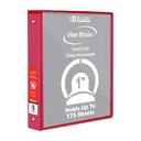 [4123] 1" Red 3-Ring View Binder w/ 2-Pockets