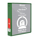 [4122] 1" Green 3-Ring View Binder w/ 2-Pockets