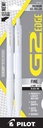 [PIL21021] G2 Edge wht 2 pack fine Blk ink