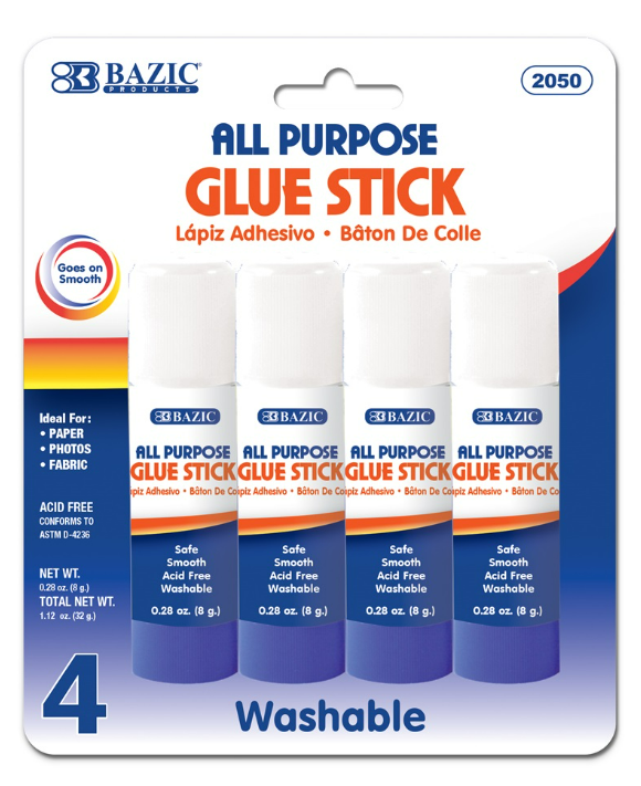 0.28 oz (8g) Premium Glue Stick (4/Pack)