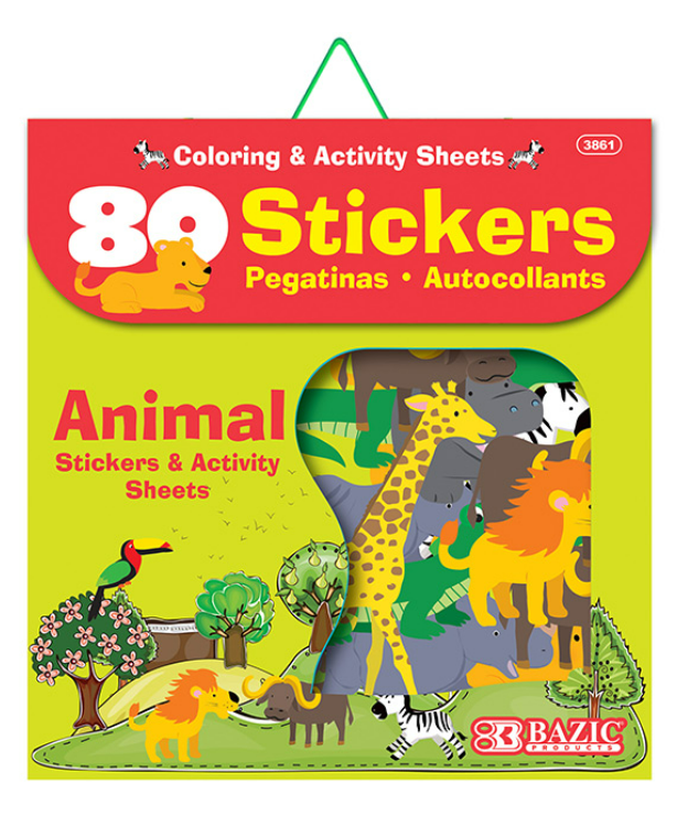 Animal Series Assorted Sticker (80/Bag)