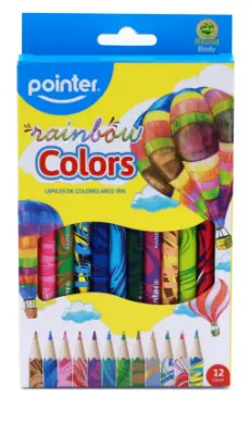 COLORED PENCILS, RAINBOW, JUMBO, SET OF 12 COLORS
