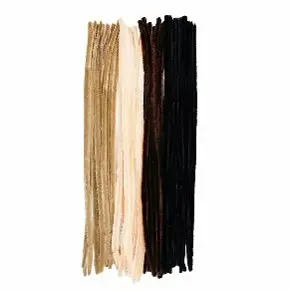 40 ct Chenille Stem Mixed Natural & Brown  Size: 0.24" x  11.8"