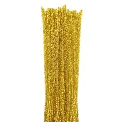 25 ct Gold Chenille Stems Size: 0.24"x11.8"