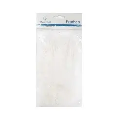 8g. Artificial White Feathers Asst Sizes